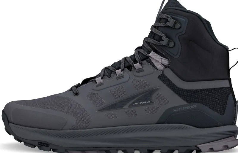 Altra Hiking Shoes & Boots|Mid Height Boots-Mens Lone Peak 9 Waterproof Mid Boots - Black-Gray