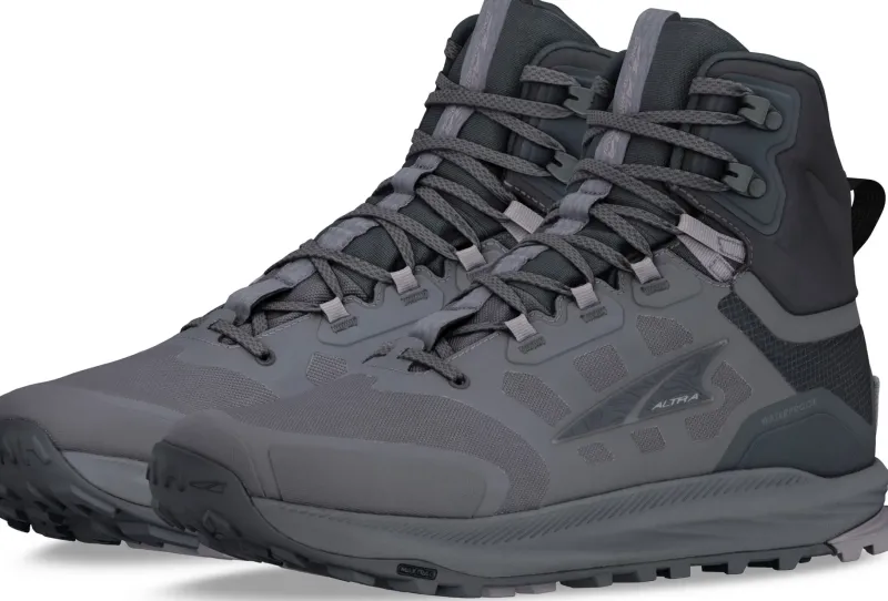 Altra Hiking Shoes & Boots|Mid Height Boots-Mens Lone Peak 9 Waterproof Mid Boots - Black-Gray
