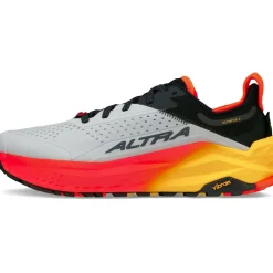 Altra Running Shoes-Mens Olympus 6 Trail Shoes - Grey-Red