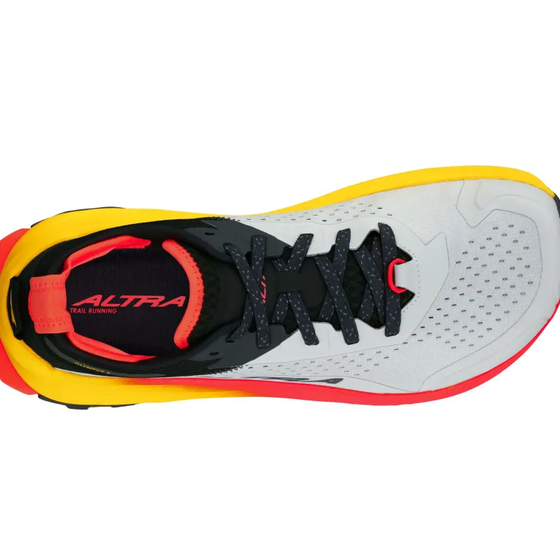 Altra Running Shoes-Mens Olympus 6 Trail Shoes - Grey-Red