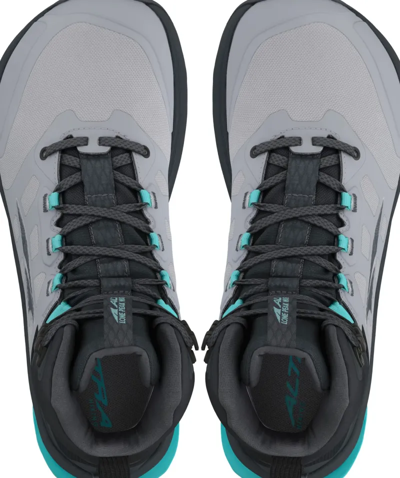 Altra Hiking Shoes & Boots|Mid Height Boots-Womens Lone Peak 9 Waterproof Mid Boots - Black-Gray