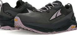 Altra Walking Shoes-Womens Olympus 5 Hike Low GTX Trail Shoes - Gray-Black