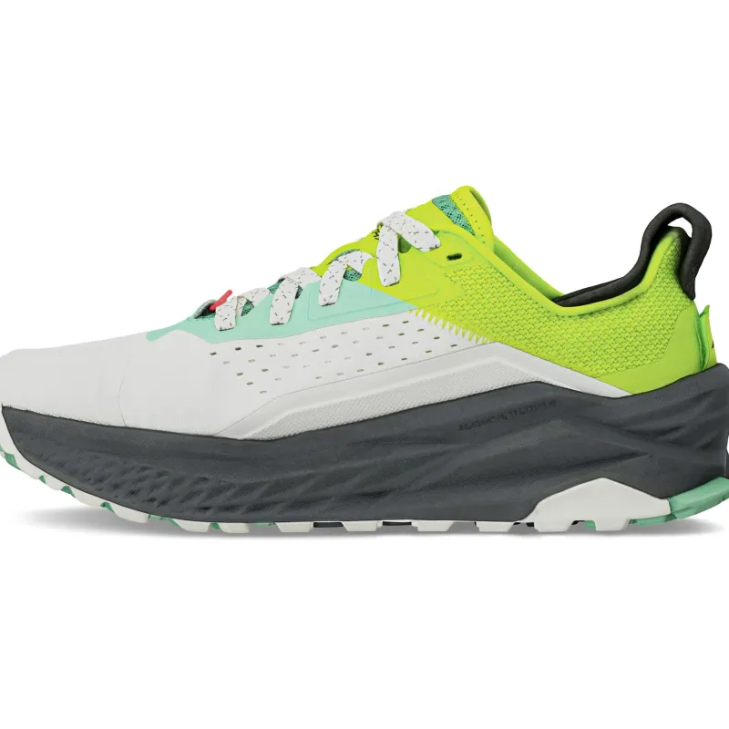 Altra Running Shoes-Womens Olympus 6 Trail Shoes - Gray-Lime