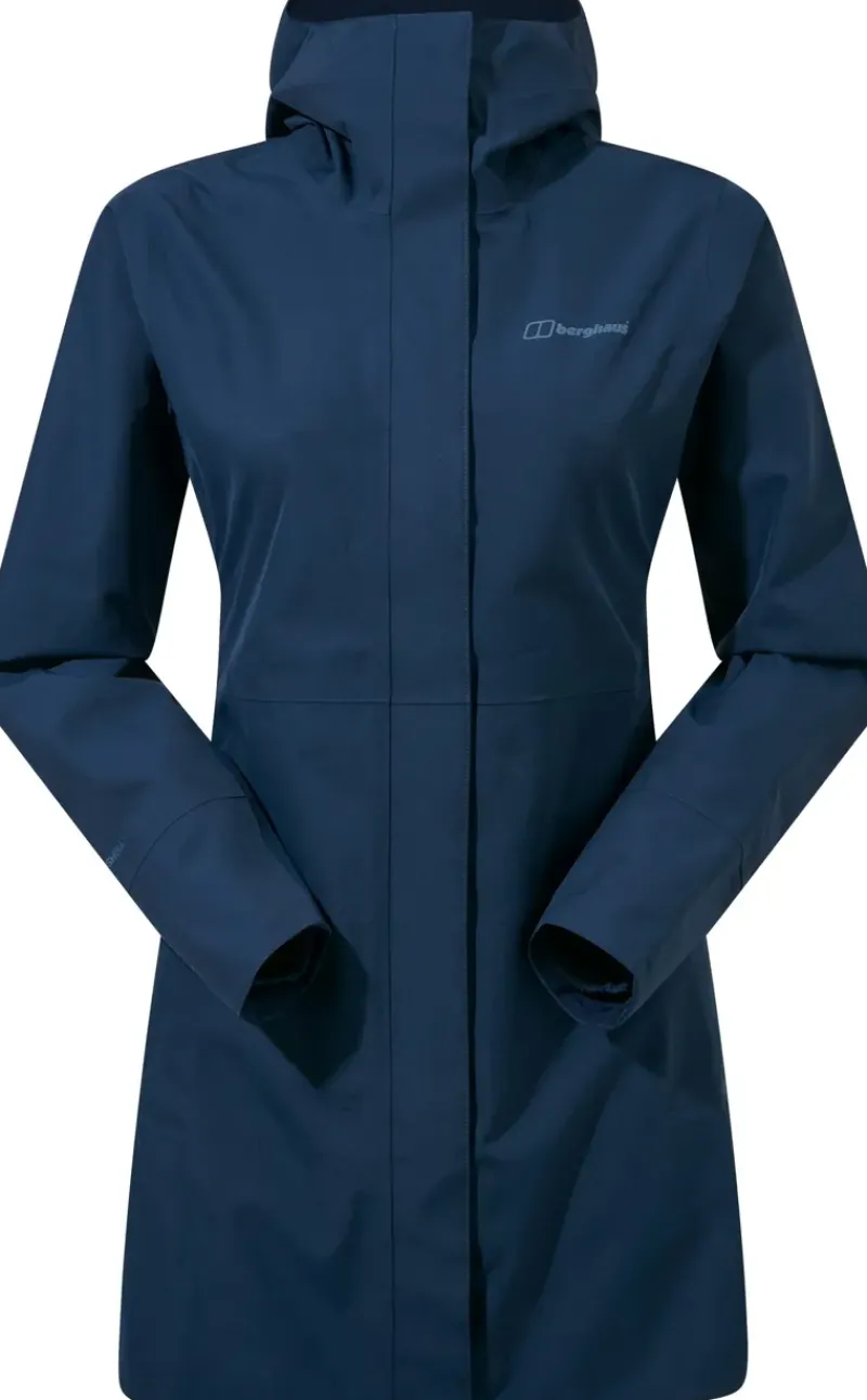 Berghaus Waterproof Jackets-Womens Omeara Long Shell Jacket - Dusk