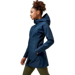 Berghaus Waterproof Jackets-Womens Omeara Long Shell Jacket - Dusk