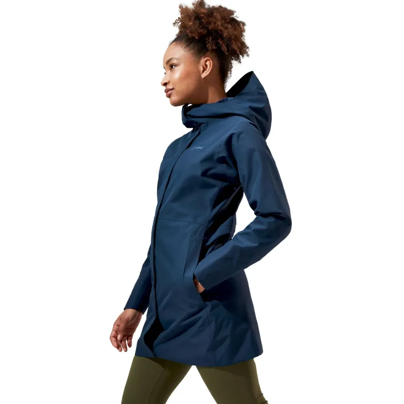 Berghaus Waterproof Jackets-Womens Omeara Long Shell Jacket - Dusk