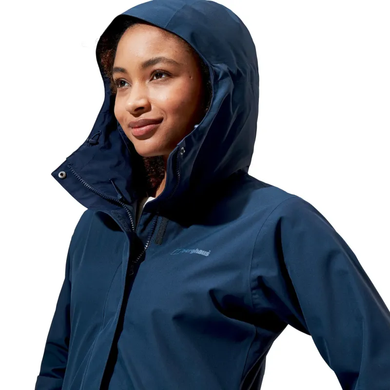 Berghaus Waterproof Jackets-Womens Omeara Long Shell Jacket - Dusk