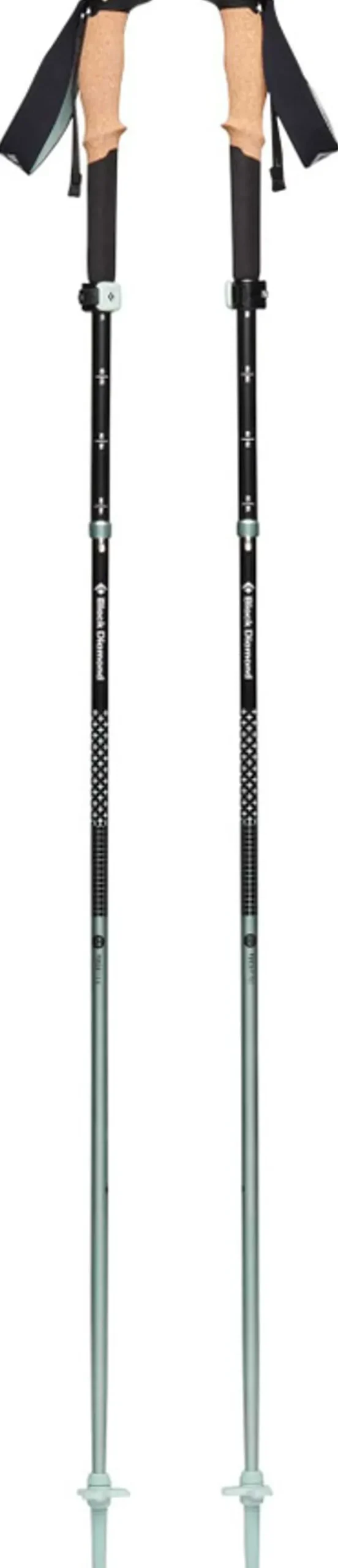 Black Diamond Walking Poles-Pursuit FLZ Trekking Poles - Black-Foam Green - S/M
