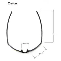 Bloc Eyewear Eyewear-BLOC Delta Sunglasses - Crystal Black-Blue Mirror