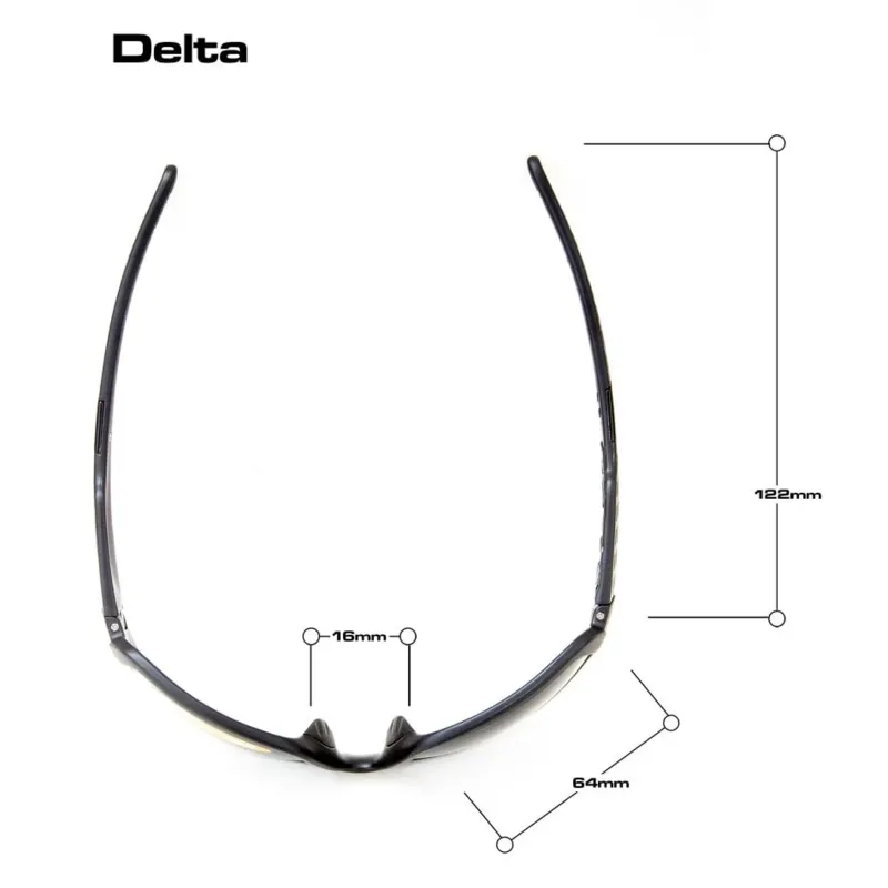 Bloc Eyewear Eyewear-BLOC Delta Sunglasses - Crystal Black-Blue Mirror