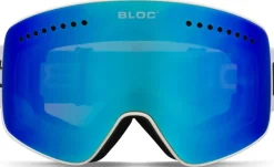 Bloc Eyewear Eyewear-BLOC Fifty-Five Goggle - Matt White-Blue Mirror Lens-Powder Lens