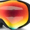 Bloc Eyewear Eyewear-BLOC Mask Goggle - Matt Black-Dark Brown Red Mirror