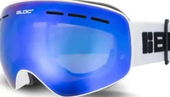 Bloc Eyewear Eyewear-BLOC Small Fit Moon Goggle - Matt White-Blue Mirror Lens