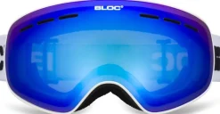 Bloc Eyewear Eyewear-BLOC Small Fit Moon Goggle - Matt White-Blue Mirror Lens