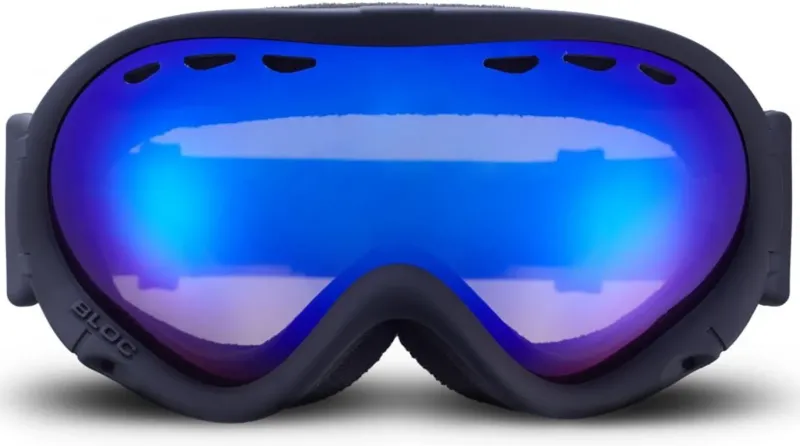 Bloc Eyewear Eyewear-BLOC Spirit 3 OTG Goggle - Matt Black-Light Purple Mirror Silver