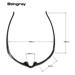 Bloc Eyewear Eyewear-BLOC Stingray Sunglasses - Shiny Black-Polarised Grey