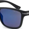 Bloc Eyewear Eyewear-BLOC Tide Sunglasses - Matt Black-Blue Mirror