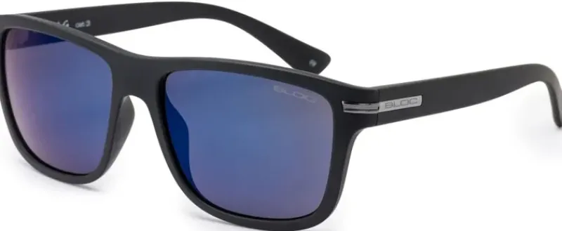 Bloc Eyewear Eyewear-BLOC Tide Sunglasses - Matt Black-Blue Mirror