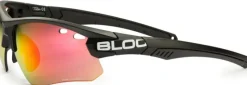 Bloc Eyewear Eyewear-BLOC Titan Sunglasses - Black-Red Mirror