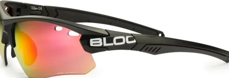 Bloc Eyewear Eyewear-BLOC Titan Sunglasses - Black-Red Mirror