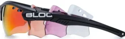 Bloc Eyewear Eyewear-BLOC Titan Sunglasses - Black-Red 4 Lens Pack