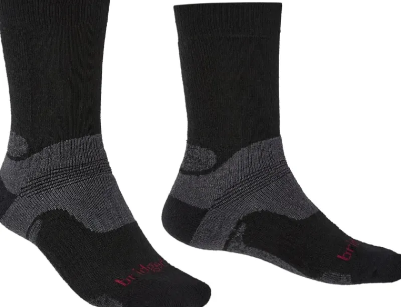 Bridgedale Socks|Socks-Mens Hike Midweight Merino Socks - Black