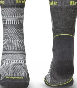 Bridgedale Socks|Socks-Mens Hike Ultralight T2 Coolmax Performance Original Boot Socks - Graphite
