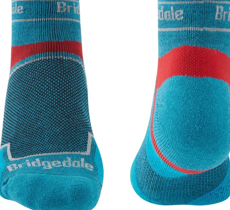Bridgedale Socks|Socks-Mens TRAIL RUN Ultralight T2 Coolmax Sport Low Socks - Blue