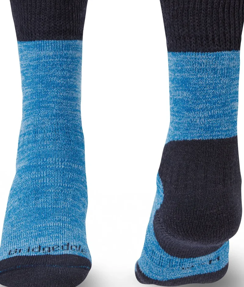 Bridgedale Socks|Socks-Womens Explorer Heavyweight Merino Comfort Boot Socks - Blue Marl
