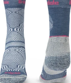 Bridgedale Socks|Socks-Womens Hike Ultralight T2 Coolmax Performance Boot Socks - Dark Denim