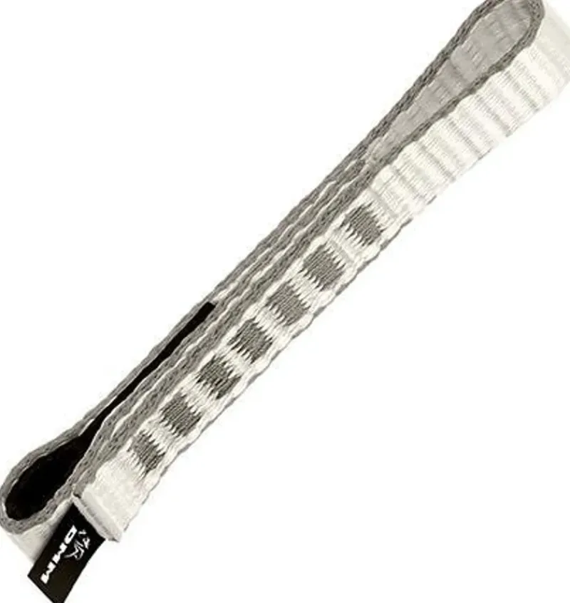 DMM Carabiners & Quickdraws-11mm x 12cm Dynatec Quickdraw Sling with Retainer - Grey