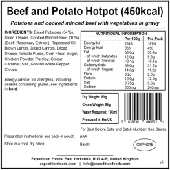 Expedition Foods Lunch/ Dinner-Beef and Potato Hotpot - 450kcal