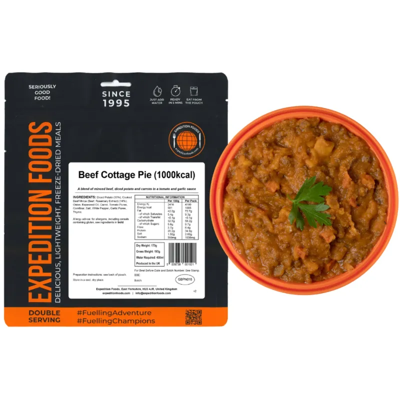 Expedition Foods Lunch/ Dinner-Beef Cottage Pie - 1000kcal
