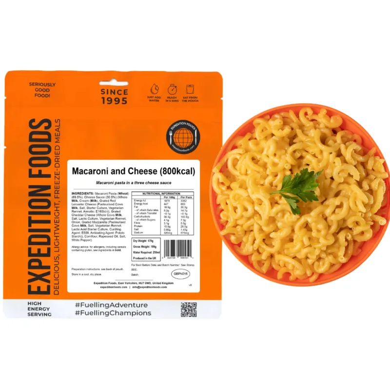 Expedition Foods Lunch/ Dinner-Macaroni and Cheese - 800kcal