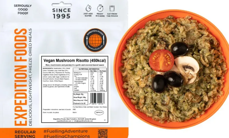 Expedition Foods Lunch/ Dinner-Vegan Mushroom Risotto - 450kcal