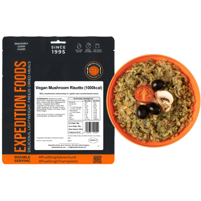 Expedition Foods Lunch/ Dinner-Vegan Mushroom Risotto - 1000kcal