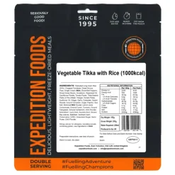 Expedition Foods Lunch/ Dinner-Vegetable Tikka with Rice - 1000kcal