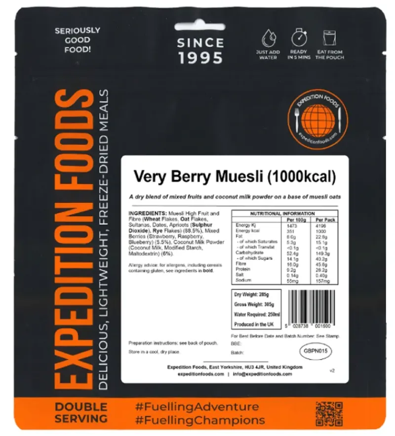 Expedition Foods Breakfast-Very Berry Muesli - 1000kcal