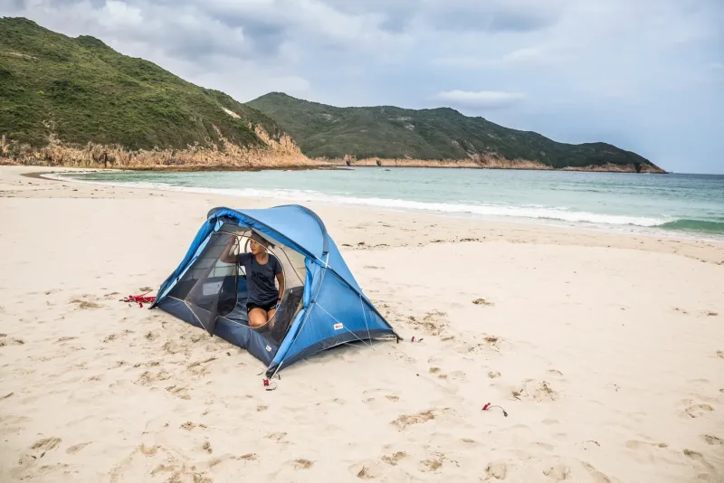 Fjallraven Backpacking & Lightweight Tents-Abisko View 2 Tent - Sand
