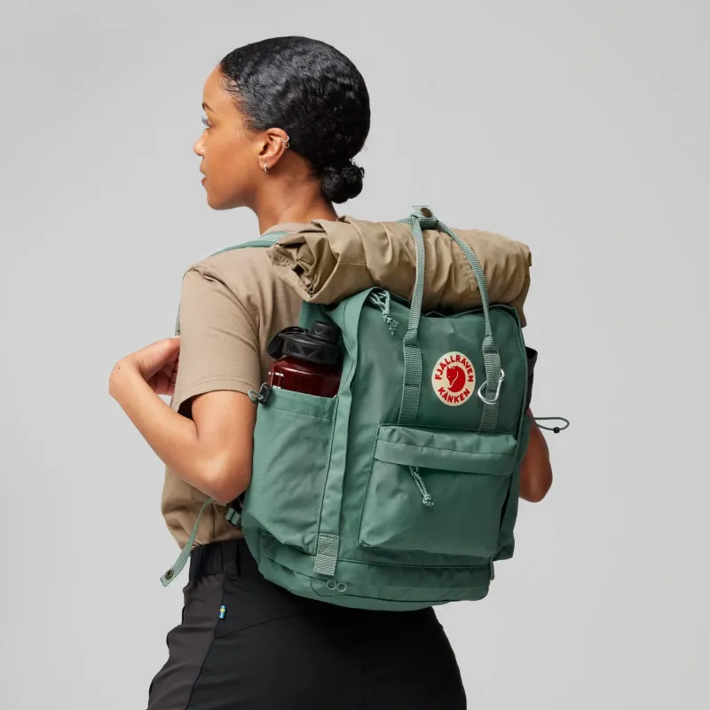 Fjallraven Day Packs-Kanken Outlong Backpack - Frost Green
