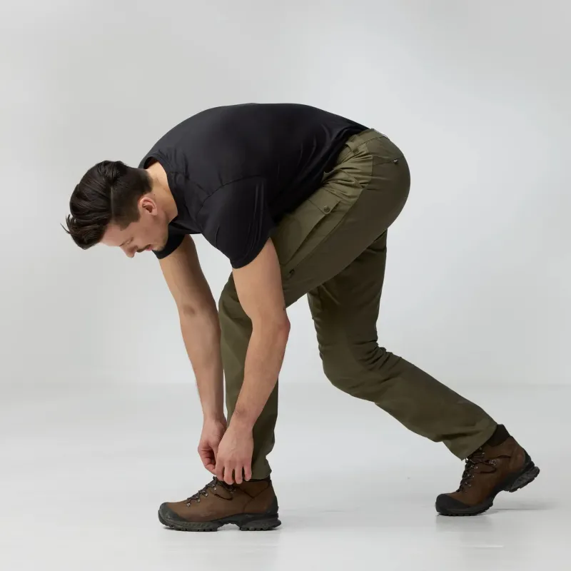 Fjallraven Trousers & Leg Wear-Mens Abisko Hybrid Trail Trousers - Black