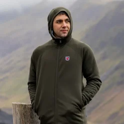 Fjallraven Fleece & Mid Layer-Mens Expedition Fleece Hoodie - Deep Forest