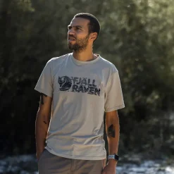 Fjallraven T-Shirts & Baselayers-Mens Lush Logo T-shirt - Fossil