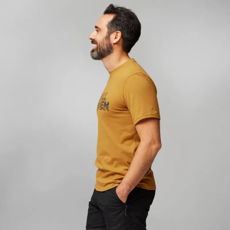 Fjallraven T-Shirts & Baselayers-Mens Lush Logo T-shirt - Acorn