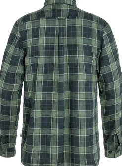Fjallraven Shirts-Mens Ovik Travel LS Shirt - Dark Navy-Patina Green