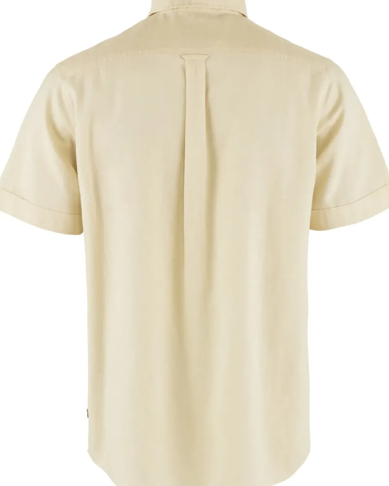Fjallraven Shirts-Mens Ovik Travel SS Shirt - Chalk White