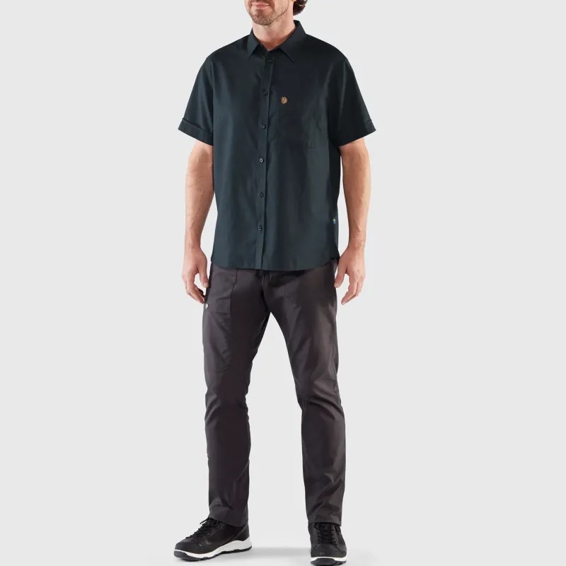 Fjallraven Shirts-Mens Ovik Travel SS Shirt - Chalk White