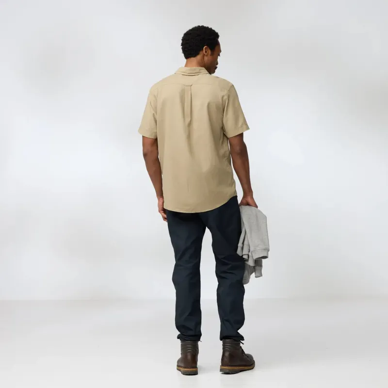 Fjallraven Shirts-Mens Ovik Travel SS Shirt - Chalk White