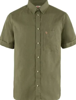 Fjallraven Shirts-Mens Ovik Travel SS Shirt - Green
