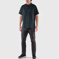 Fjallraven Shirts-Mens Ovik Travel SS Shirt - Green